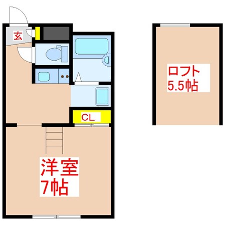 紫陽花アパートの物件間取画像